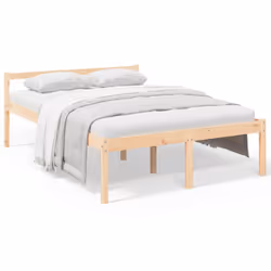vidaXL Solid Wood Pine Bed Frame Bed Base Frame Multi Colours Multi Sizes - brown, 140 x 190 cm