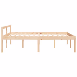 vidaXL Solid Wood Pine Bed Frame Bed Base Frame Multi Colours Multi Sizes - brown, 140 x 190 cm - Additional view 5