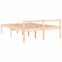 vidaXL Solid Wood Pine Bed Frame Bed Base Frame Multi Colours Multi Sizes - brown, 140 x 190 cm - Additional view 6