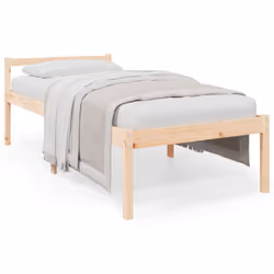 vidaXL Solid Wood Pine Bed Frame Bed Base Frame Multi Colours Multi Sizes - brown, 90 x 200 cm - Additional view 2