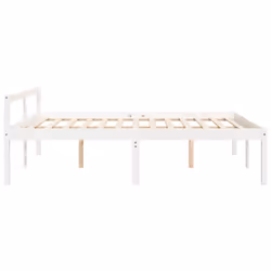vidaXL Solid Wood Pine Bed Frame Bed Base Frame Multi Colours Multi Sizes - white, 160 x 200 cm - Additional view 5