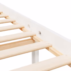 vidaXL Solid Wood Pine Bed Frame Bed Base Frame Multi Colours Multi Sizes - white, 160 x 200 cm - Additional view 8