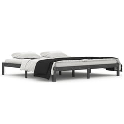 vidaXL Solid Wood Pine Bed Frame Bed Base Furniture Multi Colours Multi Sizes - grey, 200 x 200 cm