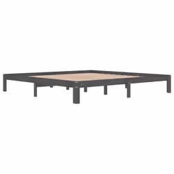 vidaXL Solid Wood Pine Bed Frame Bed Base Furniture Multi Colours Multi Sizes - grey, 200 x 200 cm