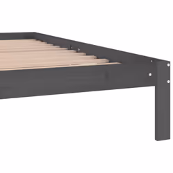 vidaXL Solid Wood Pine Bed Frame Bed Base Furniture Multi Colours Multi Sizes - grey, 200 x 200 cm - Additional view 6