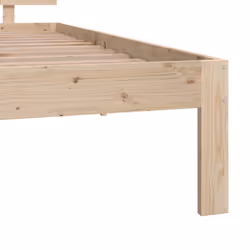 vidaXL Bed Frame Bedroom Bed Base Bedstead Mattress Foundation Solid Wood - brown, 3ft single - Additional view 6