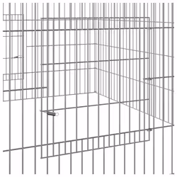 vidaXL Rabbit Cage Galvanised Iron Rabbit Enclosure Animal Cage Multi Sizes - 110 x 110 x 55 cm - Additional view 5