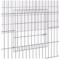 vidaXL 3-Panel Rabbit Cage 325x109x54 cm Galvanised Iron Rabbit Enclosure - Additional view 5