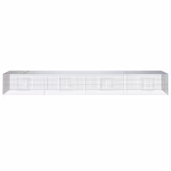 vidaXL Rabbit Cage Galvanised Iron Rabbit Enclosure Animal Cage Multi Sizes - 433 x 109 x 54 cm