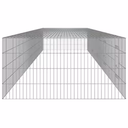 vidaXL Rabbit Cage Galvanised Iron Rabbit Enclosure Animal Cage Multi Sizes - 541 x 109 x 54 cm - Additional view 4
