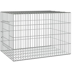 vidaXL Rabbit Cage Galvanised Iron Rabbit Enclosure Animal Cage Multi Sizes - 78 x 54 x 54 cm
