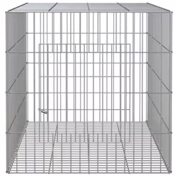 vidaXL Rabbit Cage Galvanised Iron Rabbit Enclosure Animal Cage Multi Sizes - 78 x 54 x 54 cm - Additional view 4