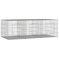 vidaXL Rabbit Cage Galvanised Iron Rabbit Enclosure Animal Cage Multi Sizes - 163 x 79 x 54 cm