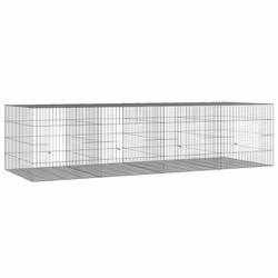 vidaXL Rabbit Cage Galvanised Iron Rabbit Enclosure Animal Cage Multi Sizes - 217 x 79 x 54 cm