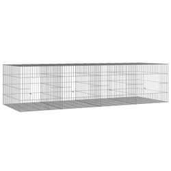 vidaXL Rabbit Cage Galvanised Iron Rabbit Enclosure Animal Cage Multi Sizes - 217 x 79 x 54 cm