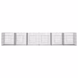 vidaXL Rabbit Cage Galvanised Iron Rabbit Enclosure Animal Cage Multi Sizes - 327 x 79 x 54 cm