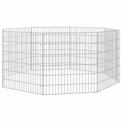vidaXL Free Range Animal Enclosure Rabbit Cage Animal Cage Galvanised Iron - 54 x 60 cm/8