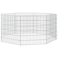 vidaXL Free Range Animal Enclosure Rabbit Cage Animal Cage Galvanised Iron - 54 x 60 cm/8