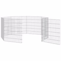 vidaXL Free Range Animal Enclosure Rabbit Cage Animal Cage Galvanised Iron - 54 x 60 cm/8 - Additional view 4