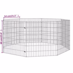 vidaXL Free Range Animal Enclosure Rabbit Cage Animal Cage Galvanised Iron - 54 x 60 cm/8 - Additional view 7