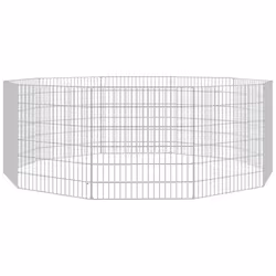 vidaXL Free Range Animal Enclosure Rabbit Cage Animal Cage Galvanised Iron - 54 x 60 cm/10
