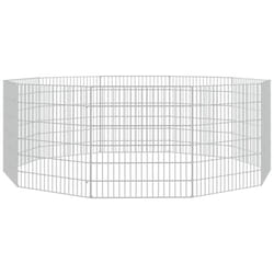 vidaXL Free Range Animal Enclosure Rabbit Cage Animal Cage Galvanised Iron - 54 x 60 cm/10