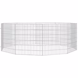 vidaXL Free Range Animal Enclosure Rabbit Cage Animal Cage Galvanised Iron - 54 x 60 cm/10