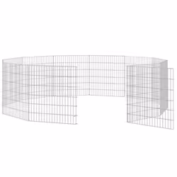 vidaXL Free Range Animal Enclosure Rabbit Cage Animal Cage Galvanised Iron - 54 x 60 cm/12 - Additional view 4