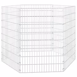 vidaXL Free Range Animal Enclosure Rabbit Cage Animal Cage Galvanised Iron - 54 x 80 cm/6