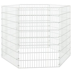 vidaXL Free Range Animal Enclosure Rabbit Cage Animal Cage Galvanised Iron - 54 x 80 cm/6
