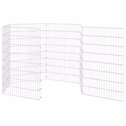 vidaXL Free Range Animal Enclosure Rabbit Cage Animal Cage Galvanised Iron - 54 x 80 cm/6 - Additional view 4