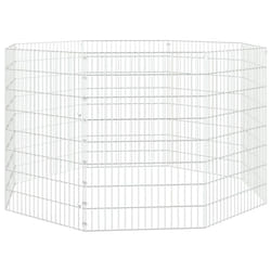 vidaXL Free Range Animal Enclosure Rabbit Cage Animal Cage Galvanised Iron - 54 x 80 cm/8