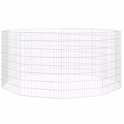 vidaXL Free Range Animal Enclosure Rabbit Cage Animal Cage Galvanised Iron - 54 x 80 cm/10 - Additional view 2