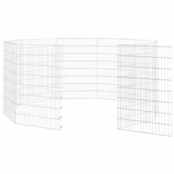 vidaXL Free Range Animal Enclosure Rabbit Cage Animal Cage Galvanised Iron - 54 x 80 cm/10 - Additional view 4