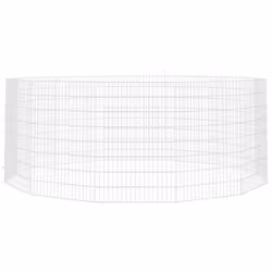 vidaXL Free Range Animal Enclosure Rabbit Cage Animal Cage Galvanised Iron - 54 x 80 cm/12 - Additional view 2