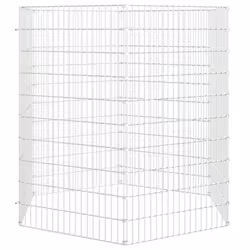 vidaXL Free Range Animal Enclosure Rabbit Cage Animal Cage Galvanised Iron - 54 x 100 cm/6