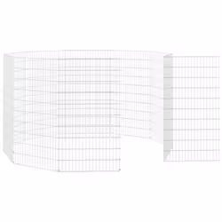 vidaXL Free Range Animal Enclosure Rabbit Cage Animal Cage Galvanised Iron - 54 x 100 cm/10 - Additional view 7