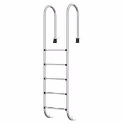 vidaXL Pool Ladder 304 Stainless Steel Inground Pool Step Ladder Swimming Spa - 54 x 38 x 211 cm, for concrete surface