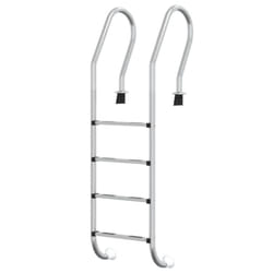 vidaXL Pool Ladder 304 Stainless Steel Inground Pool Step Ladder Swimming Spa - 54 x 38 x 184.5 cm, for concrete surface