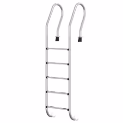 vidaXL Pool Ladder 304 Stainless Steel Inground Pool Step Ladder Swimming Spa - 54 x 38 x 211 cm, for concrete surface