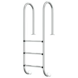 vidaXL Pool Ladder 304 Stainless Steel Inground Pool Step Ladder Swimming Spa - for flat surface, straight