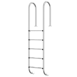 vidaXL Pool Ladder 304 Stainless Steel Inground Pool Step Ladder Swimming Spa - 54 x 38 x 211 cm, for flat surface