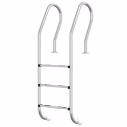 vidaXL Pool Ladder 304 Stainless Steel Inground Pool Step Ladder Swimming Spa - 54 x 38 x 158 cm, for flat surface