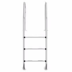 vidaXL Pool Ladder 304 Stainless Steel Inground Pool Step Ladder Swimming Spa - 54 x 38 x 158 cm, for flat surface