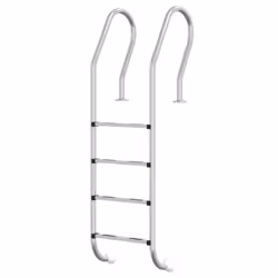 vidaXL Pool Ladder 304 Stainless Steel Inground Pool Step Ladder Swimming Spa - 54 x 38 x 184.5 cm, for flat surface