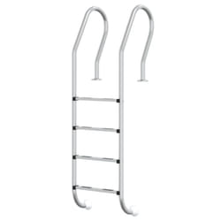 vidaXL Pool Ladder 304 Stainless Steel Inground Pool Step Ladder Swimming Spa - 54 x 38 x 184.5 cm, for flat surface