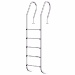 vidaXL Pool Ladder 304 Stainless Steel Inground Pool Step Ladder Swimming Spa - 54 x 38 x 211 cm, for flat surface