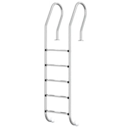 vidaXL Pool Ladder 304 Stainless Steel Inground Pool Step Ladder Swimming Spa - 54 x 38 x 211 cm, for flat surface