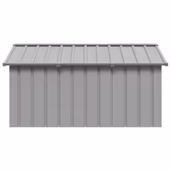 vidaXL Dog House Kennel Anthracite/Grey 116.5x103x81.5 cm/116.5x153x81.5 cm - grey - Additional view 2