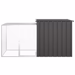 vidaXL Chicken Cage Galvanised Steel Animal Supply Anthracite/Grey Multi Sizes - anthracite - Additional view 3